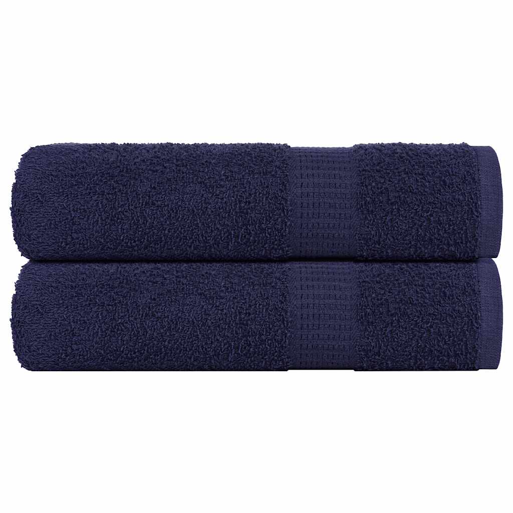 vidaXL Ręczniki do rąk FROGN 2 szt. Granatowy 50x100 cm 360 g/m²