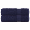 vidaXL Ręczniki do rąk FROGN 2 szt. Granatowy 50x100 cm 360 g/m²