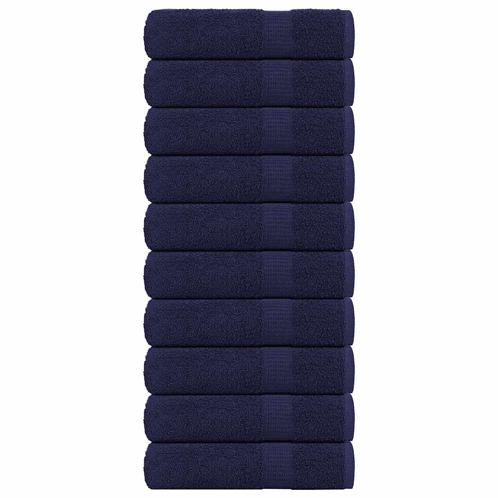 vidaXL Ręczniki do rąk FROGN 10 szt. Granatowy 50x100cm 360 g/m²