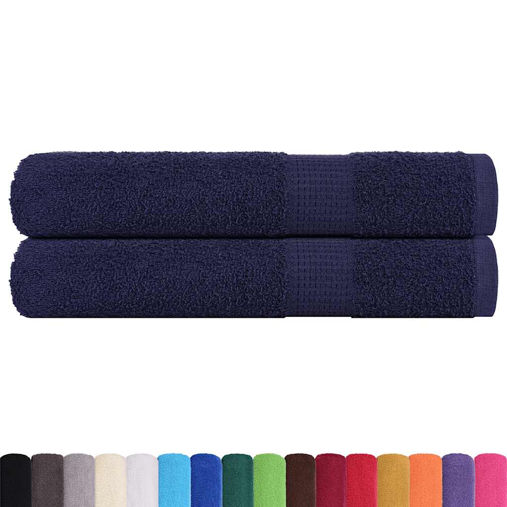 vidaXL Ręczniki FROGN 2 szt. Granatowy 100x200 cm 360 g/m²