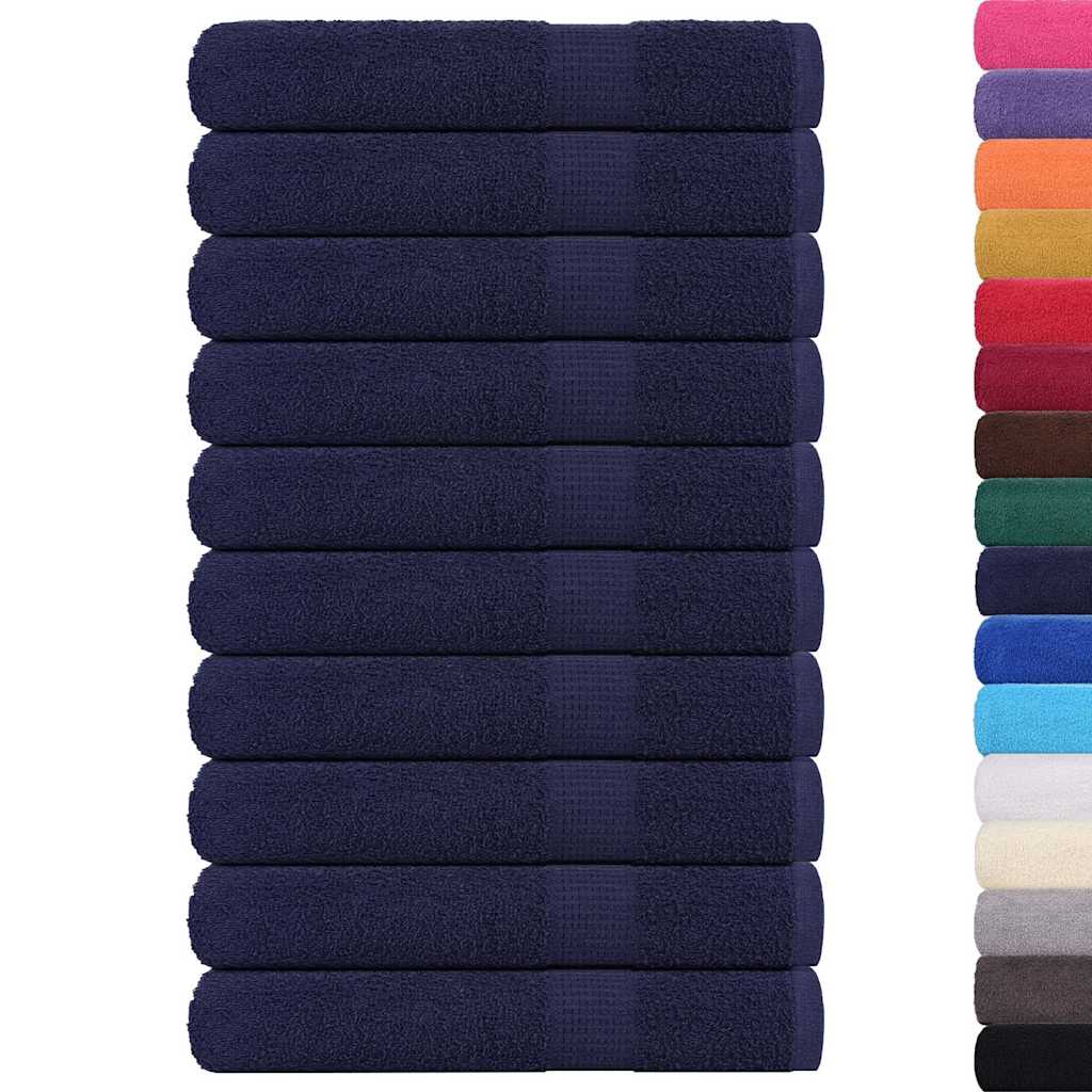 vidaXL Ręczniki FROGN 10 szt. Granatowy 100x200 cm 360 g/m²