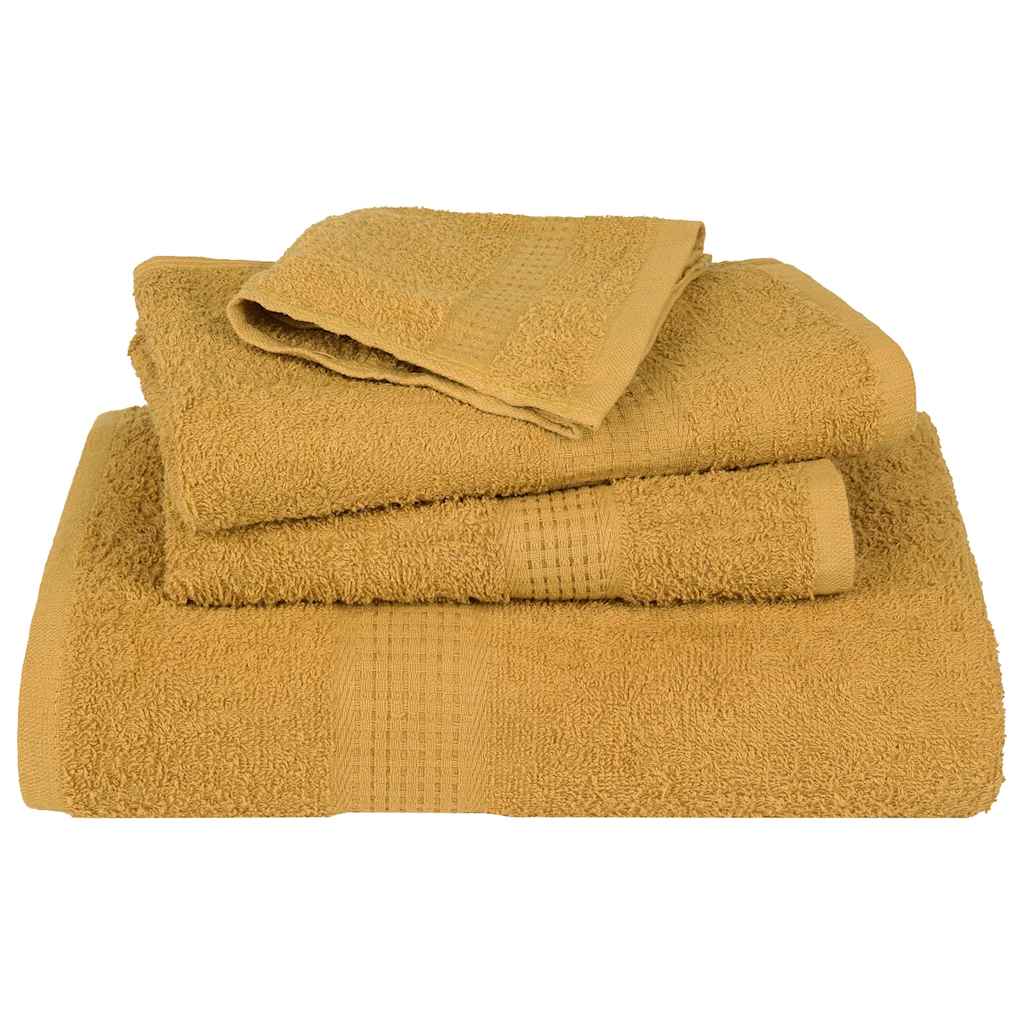 vidaXL Ręczniki, FROGN, 2 szt., złote, 30x30 cm, 360 g/m²