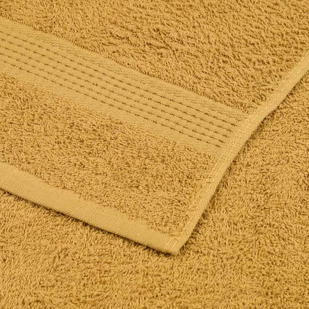 vidaXL Ręczniki, FROGN, 2 szt., złote, 30x30 cm, 360 g/m²