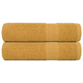 vidaXL Ręczniki do rąk FROGN 2 szt. Złoty 50x100 cm 360 g/m²