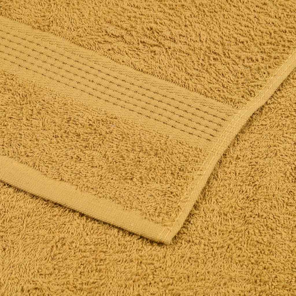 vidaXL Ręczniki do rąk FROGN 2 szt. Złoty 50x100 cm 360 g/m²