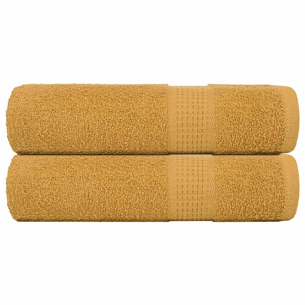 vidaXL Ręczniki prysznicowe FROGN 2 szt. Złoty 70x140cm 360 g/m²