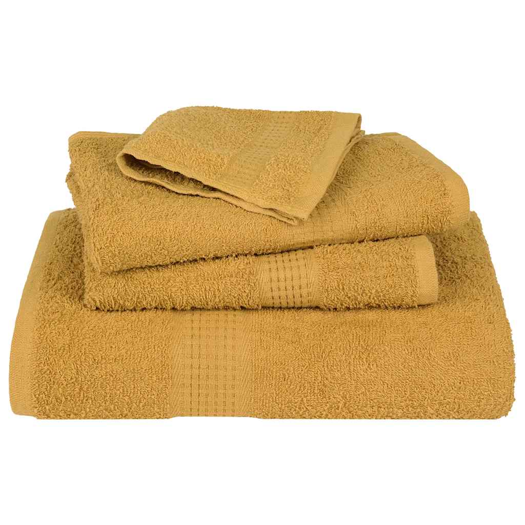 vidaXL Ręczniki FROGN 2 szt. Złoty 100x200 cm 360 g/m²