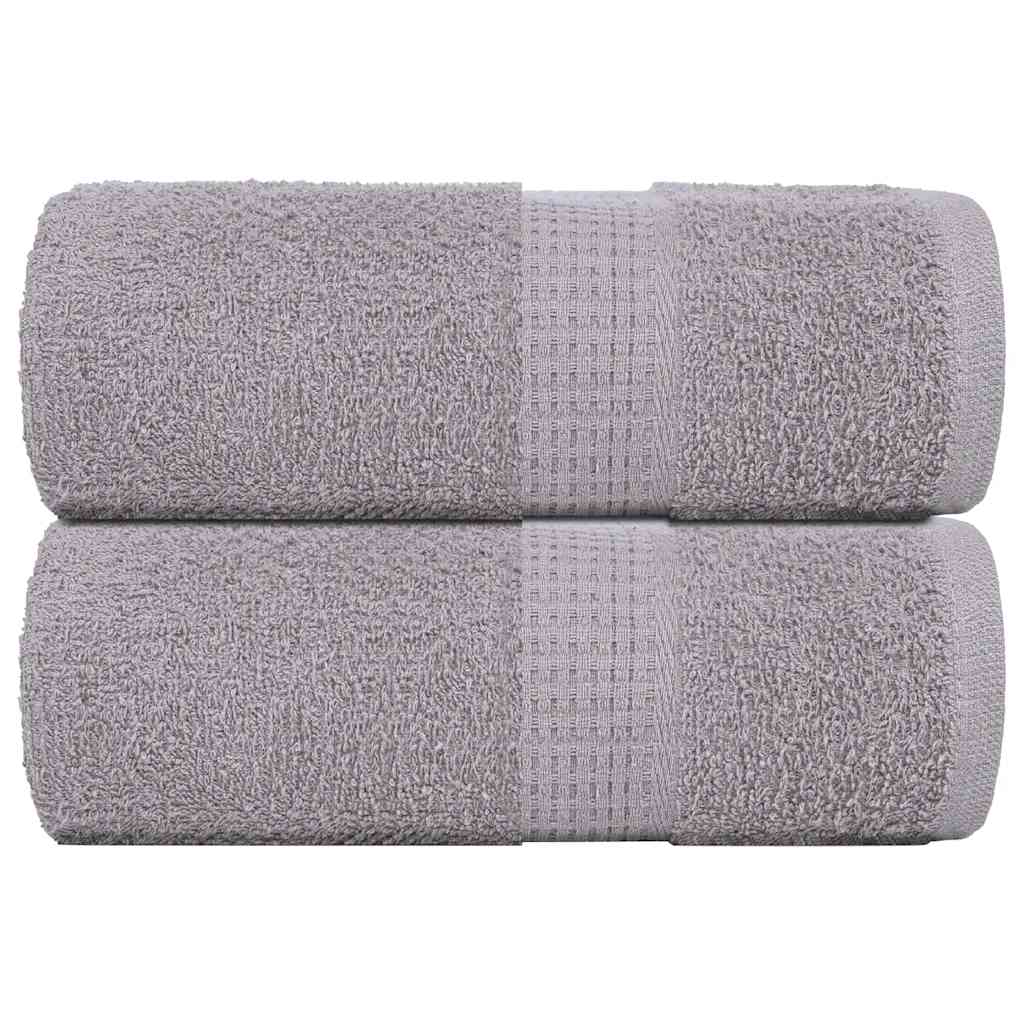 vidaXL Ręczniki, FROGN, 2 szt., szare, 30x30 cm, 360 g/m²