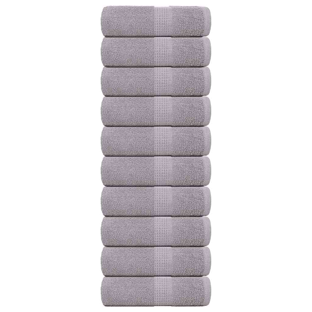 vidaXL Ręczniki, FROGN, 10 szt., szare, 30x30 cm, 360 g/m²
