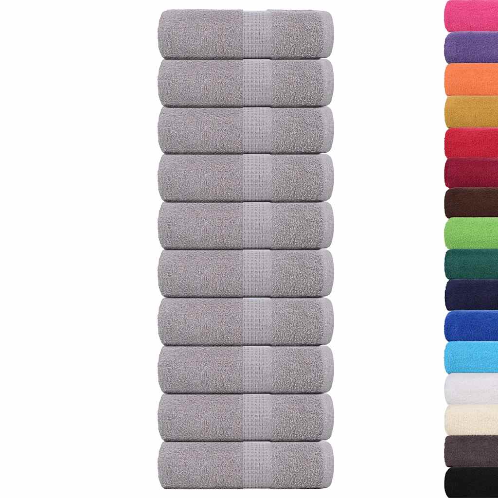 vidaXL Ręczniki, FROGN, 10 szt., szare, 30x30 cm, 360 g/m²