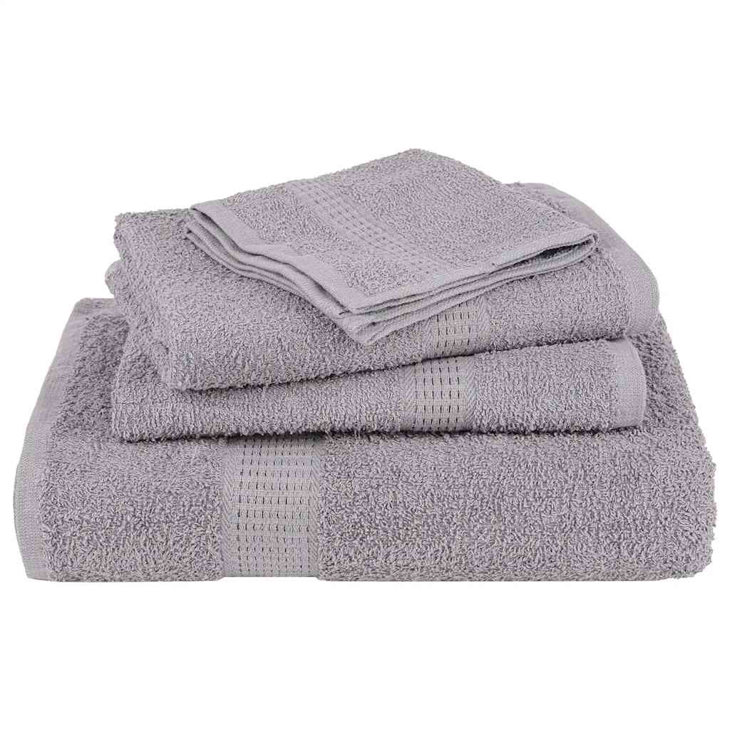 vidaXL Ręczniki, FROGN, 10 szt., szare, 30x30 cm, 360 g/m²