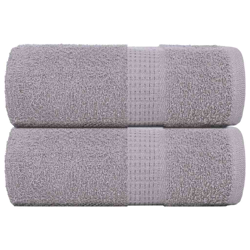 vidaXL Ręczniki gościnne FROGN 2 szt. Szare 30x50 cm 360 g/m²