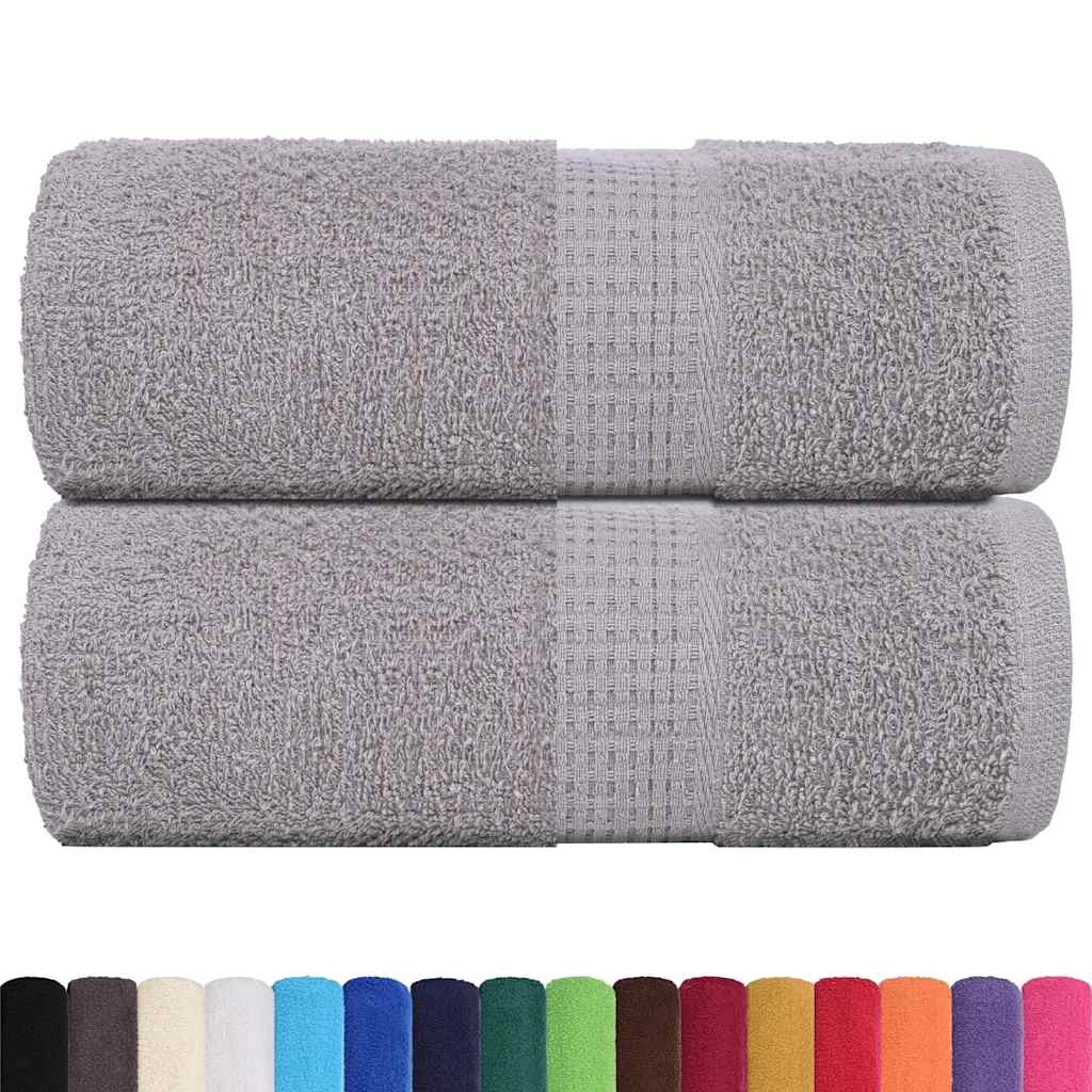 vidaXL Ręczniki gościnne FROGN 2 szt. Szare 30x50 cm 360 g/m²