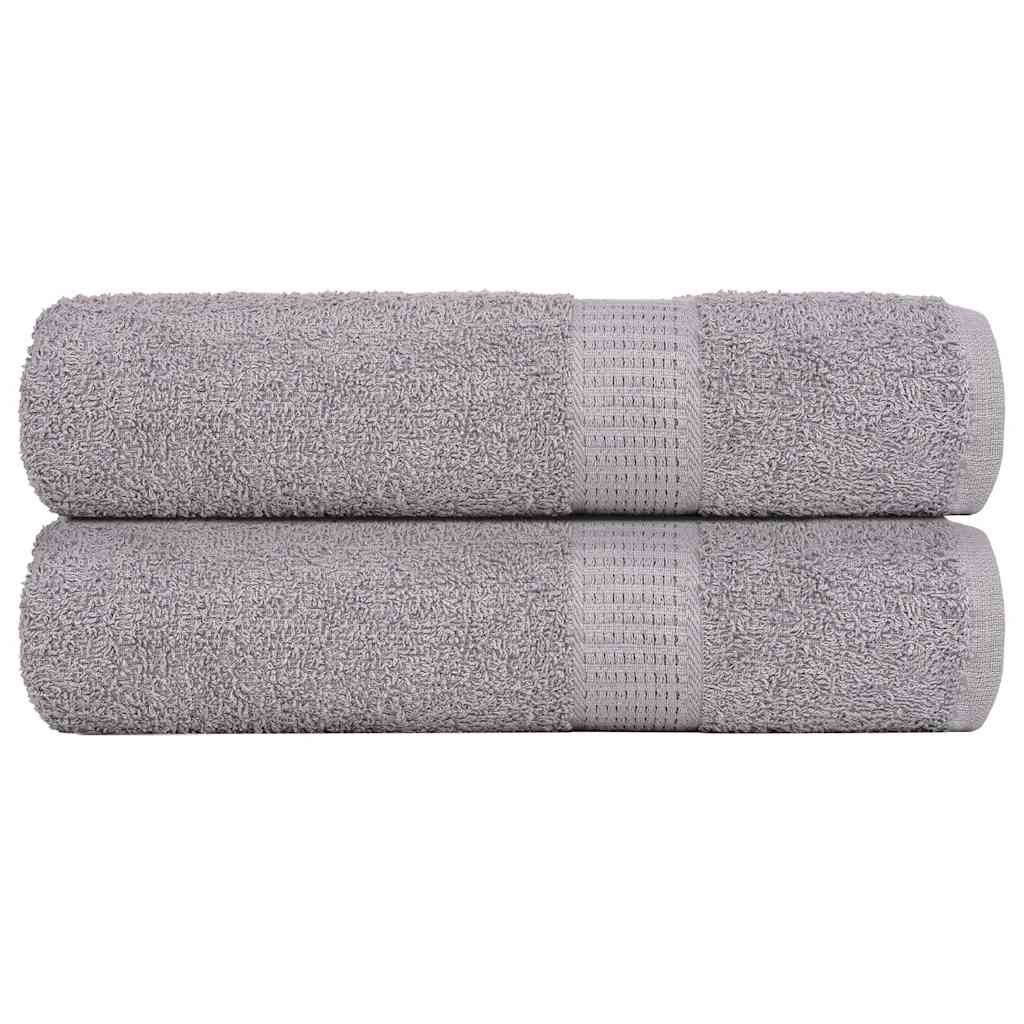 vidaXL Ręczniki do rąk FROGN 2 szt. Szare 50x100 cm 360 g/m²