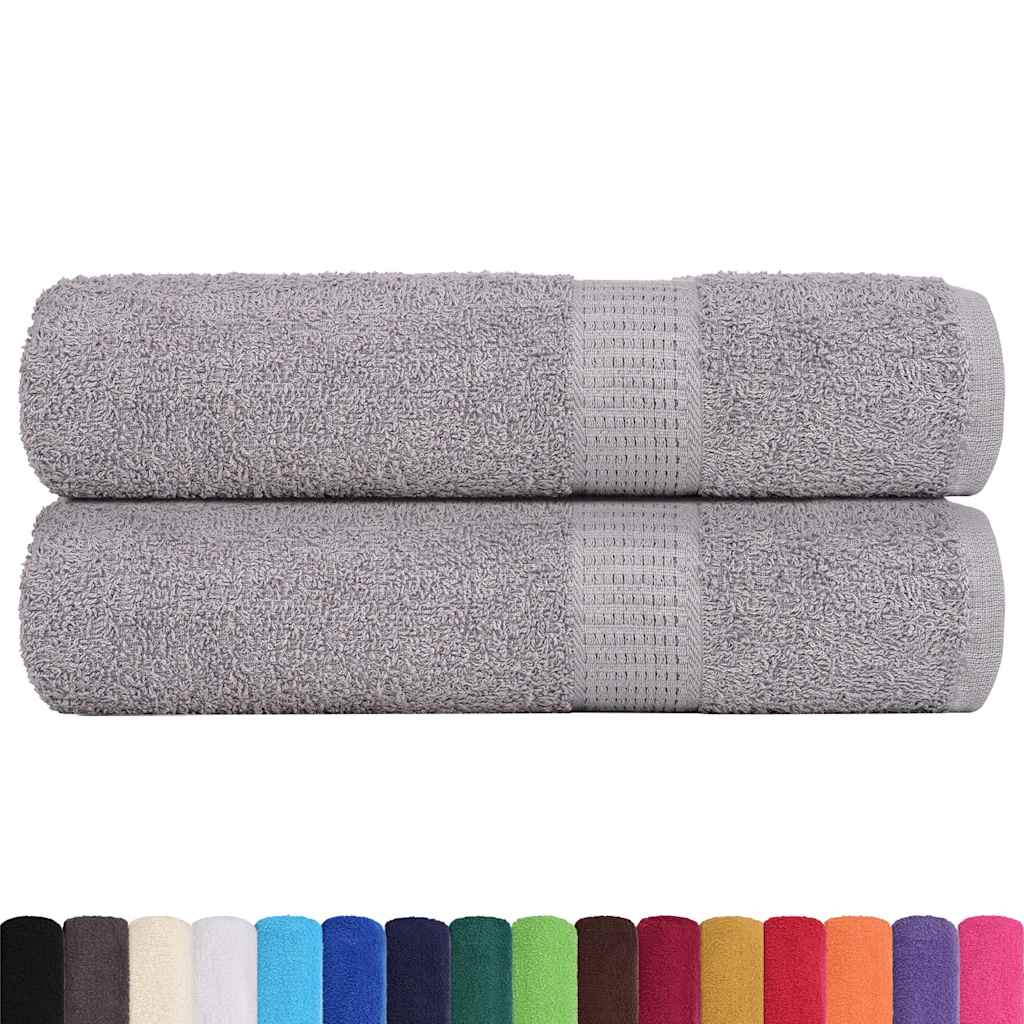 vidaXL Ręczniki do rąk FROGN 2 szt. Szare 50x100 cm 360 g/m²
