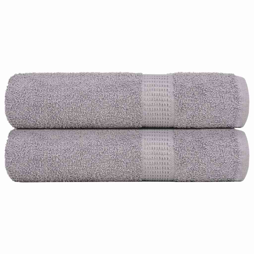 vidaXL Ręczniki prysznicowe FROGN 2 szt. Szare 70x140cm 360 g/m²