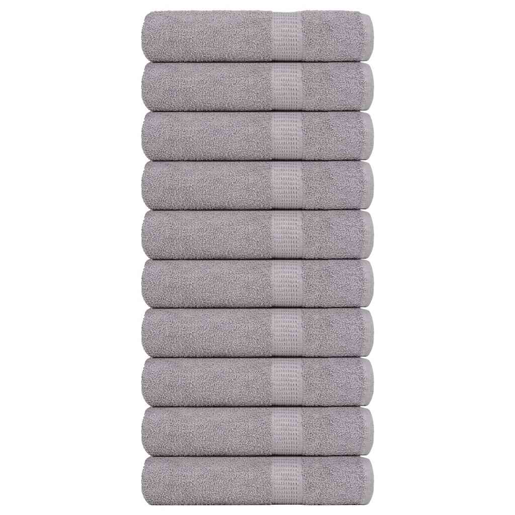 vidaXL Ręczniki prysznicowe FROGN 10 szt. Szare 360 g/m²