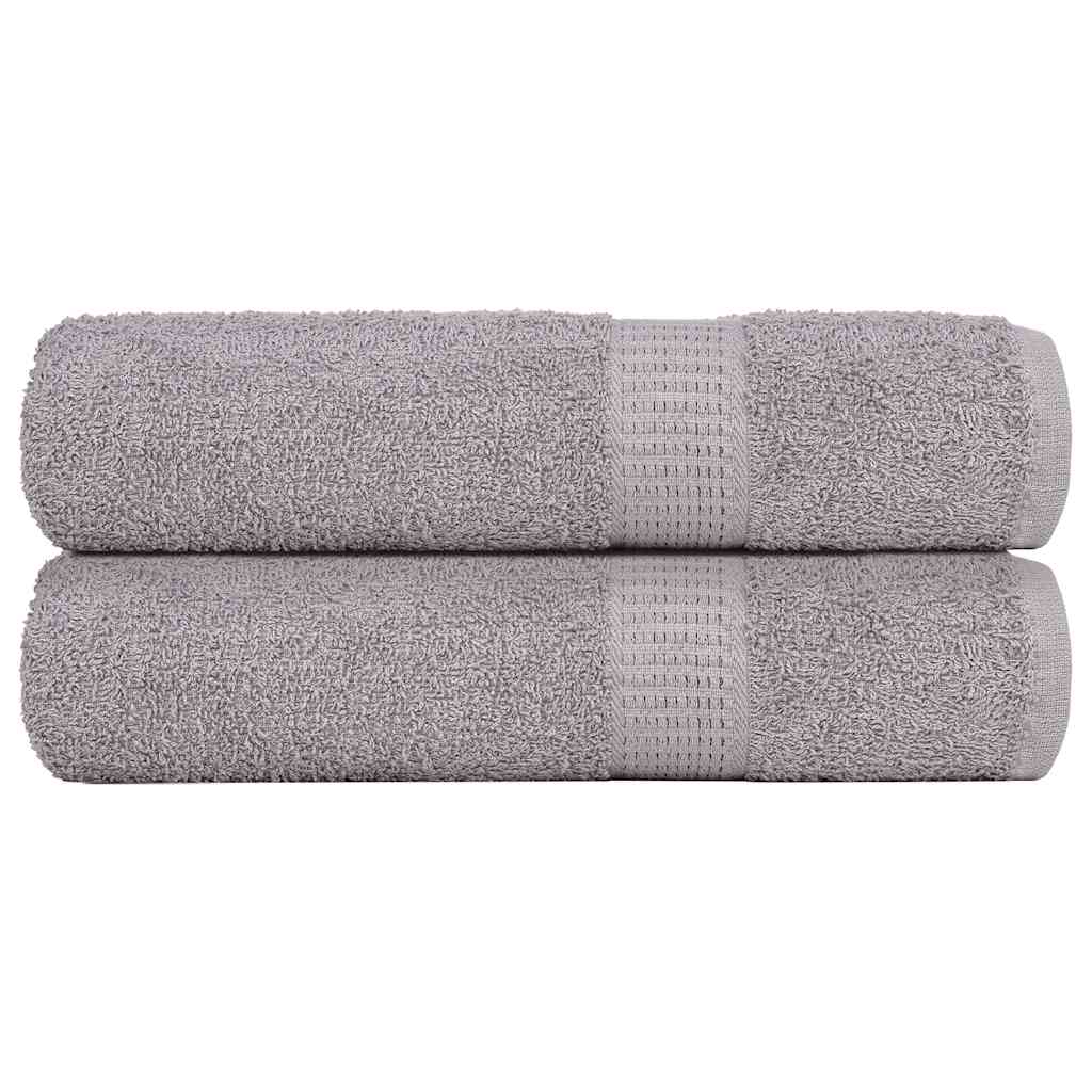 vidaXL Ręczniki kąpielowe FROGN 2 szt. Szare 100x150 cm 360 g/m²