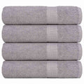 vidaXL Ręczniki kąpielowe FROGN 4 szt. Szare 100x150 cm 360 g/m²