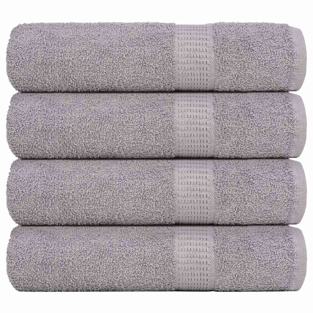 vidaXL Ręczniki kąpielowe FROGN 4 szt. Szare 100x150 cm 360 g/m²