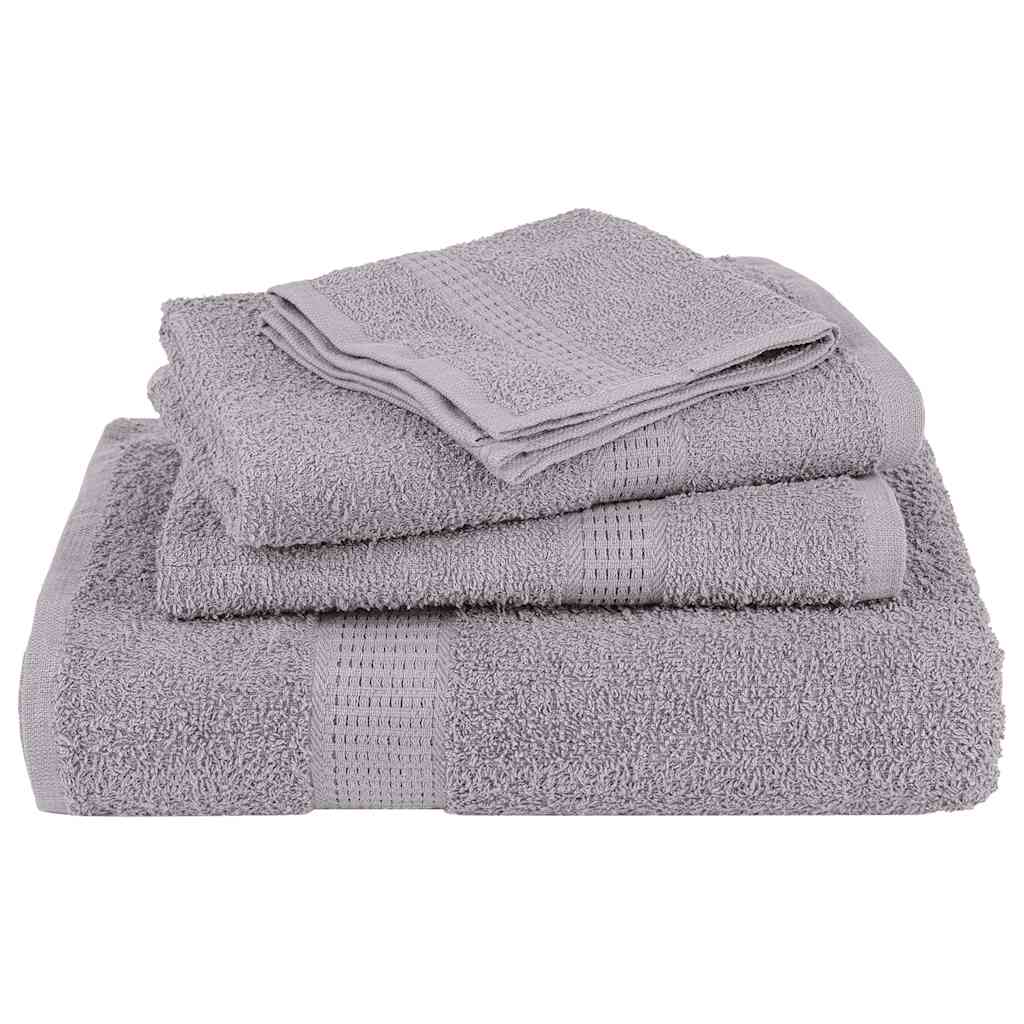 vidaXL Ręczniki kąpielowe FROGN 4 szt. Szare 100x150 cm 360 g/m²