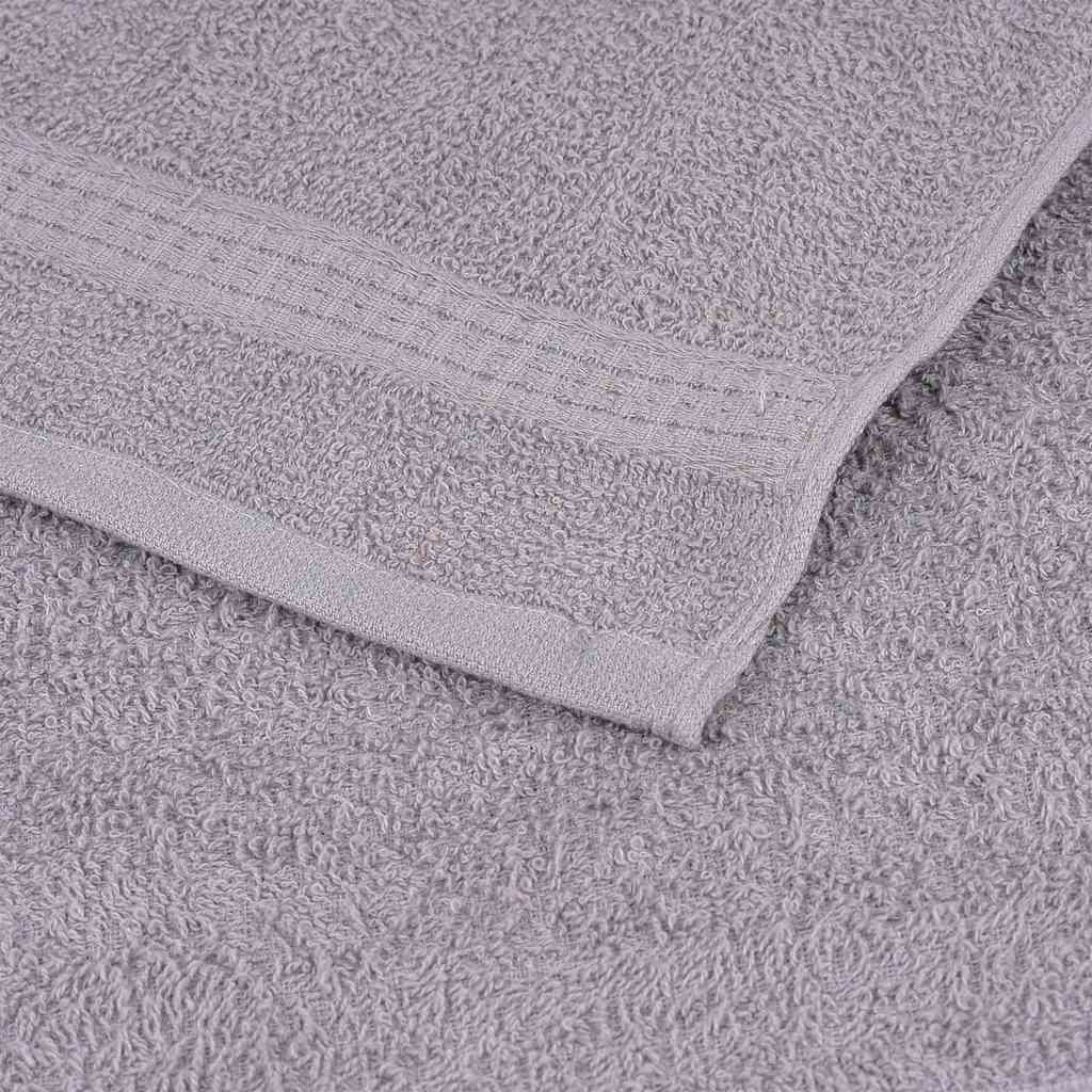 vidaXL Ręczniki kąpielowe FROGN 4 szt. Szare 100x150 cm 360 g/m²