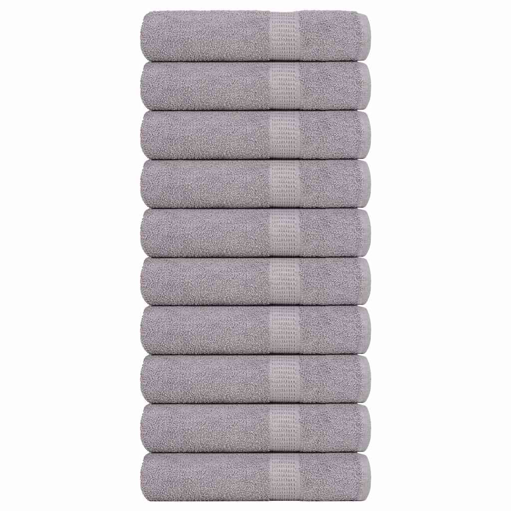 vidaXL Ręczniki kąpielowe FROGN 10 szt. Szare 100x150cm 360 g/m²