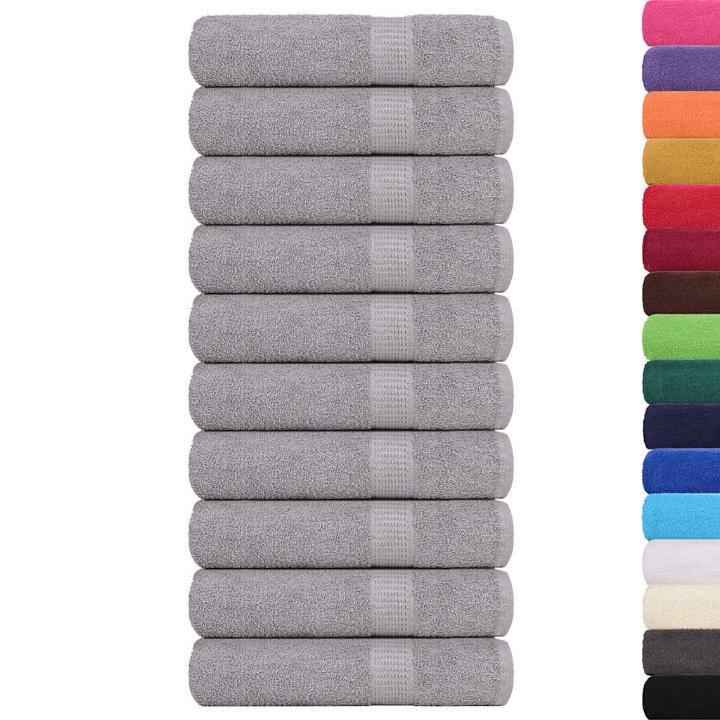 vidaXL Ręczniki kąpielowe FROGN 10 szt. Szare 100x150cm 360 g/m²