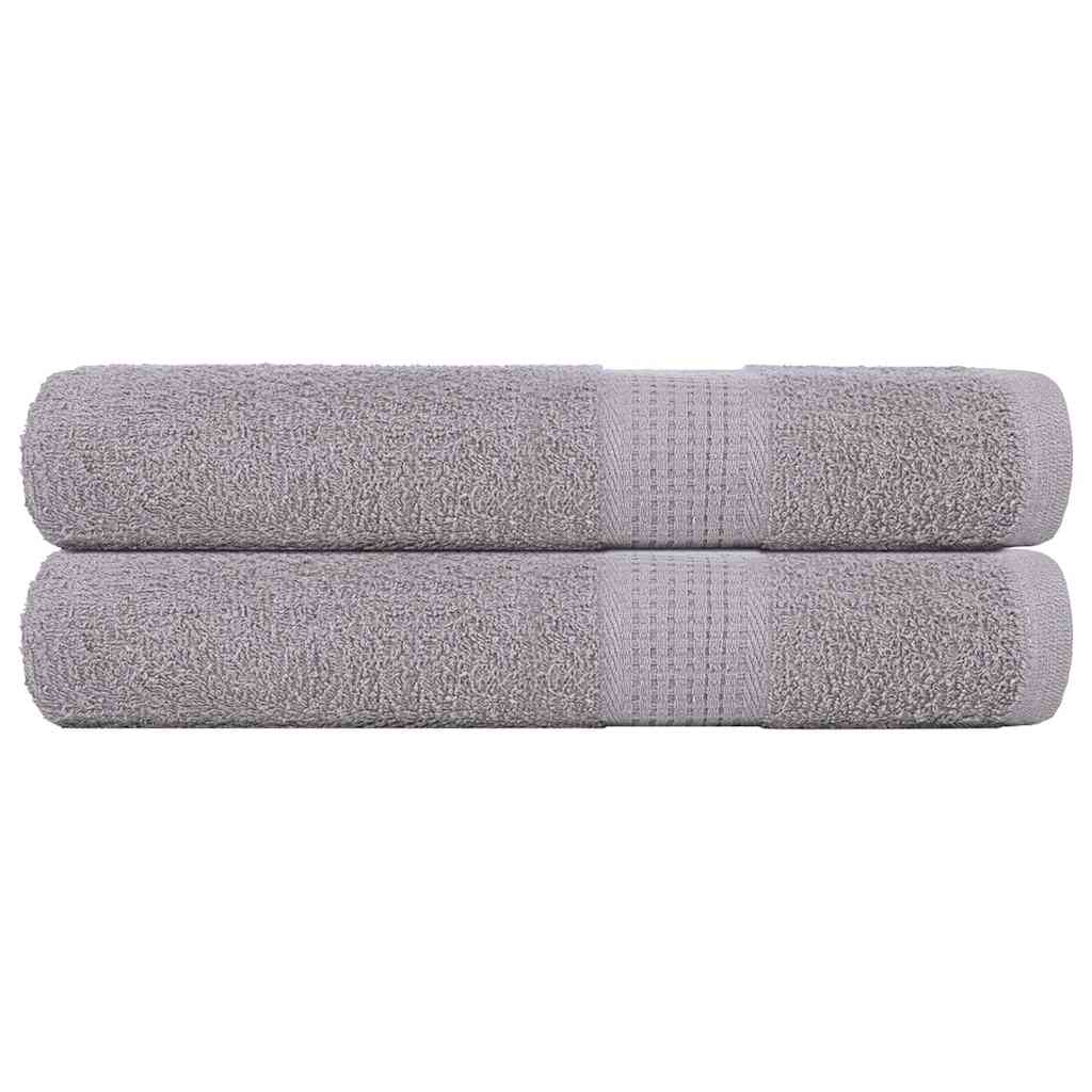 vidaXL Ręczniki FROGN 2 szt. Szare 100x200 cm 360 g/m²