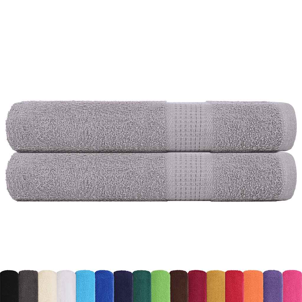 vidaXL Ręczniki FROGN 2 szt. Szare 100x200 cm 360 g/m²