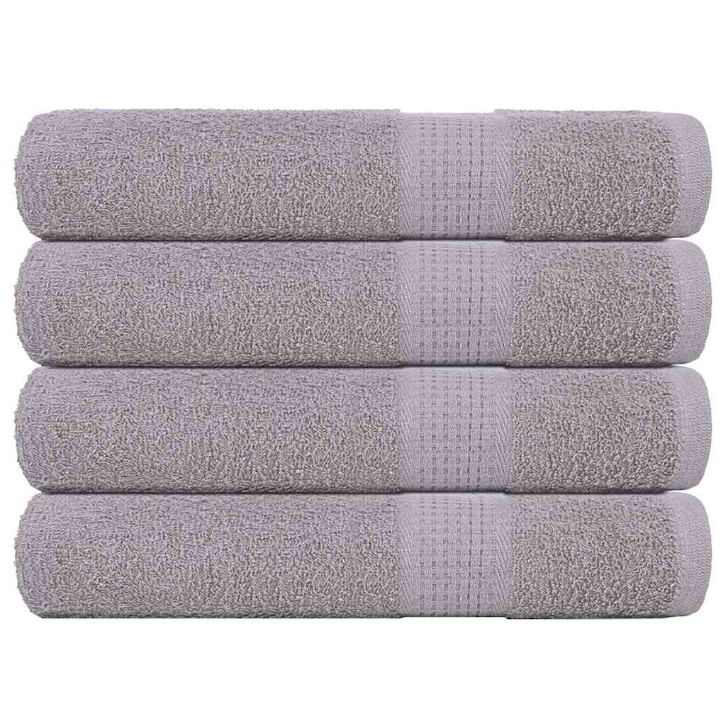 vidaXL Ręczniki FROGN 4 szt. Szare 100x200 cm 360 g/m²