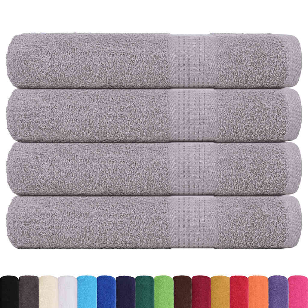 vidaXL Ręczniki FROGN 4 szt. Szare 100x200 cm 360 g/m²