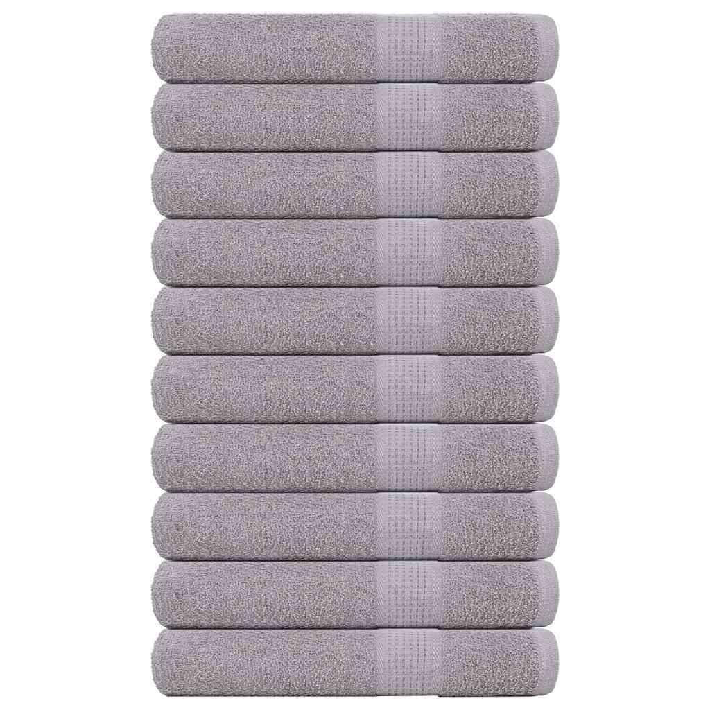 vidaXL Ręczniki FROGN 10 szt. Szare 100x200 cm 360 g/m²