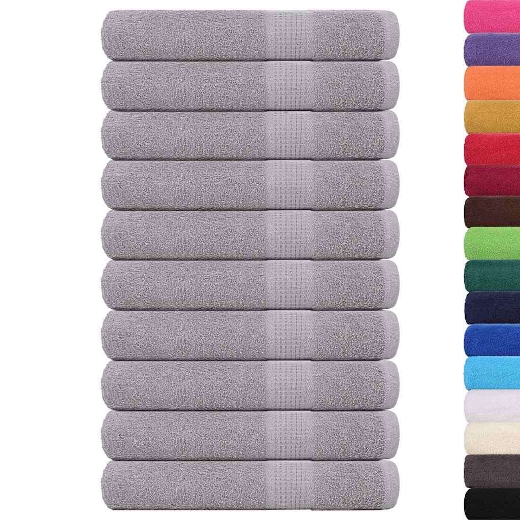vidaXL Ręczniki FROGN 10 szt. Szare 100x200 cm 360 g/m²