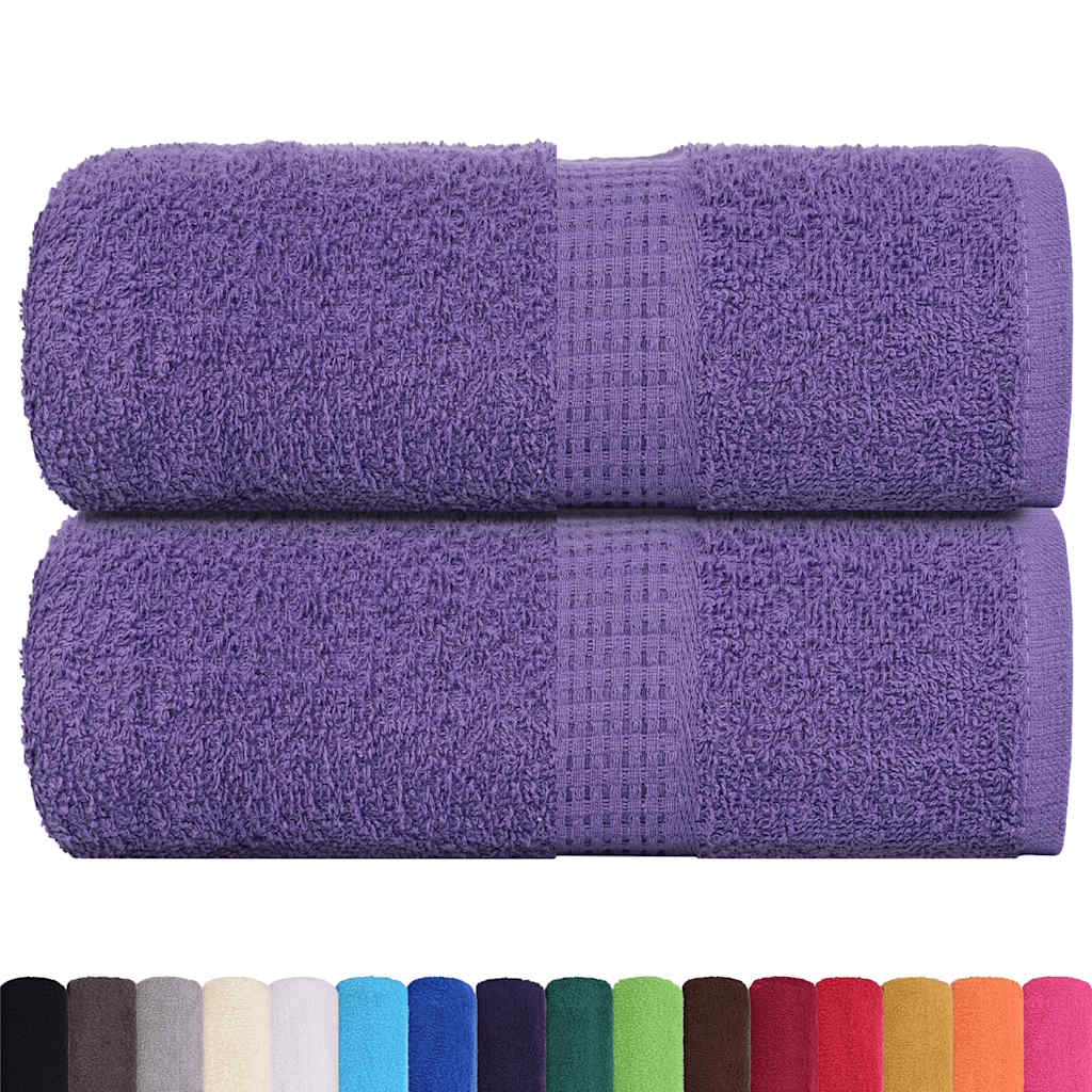 vidaXL Ręczniki mydlane FROGN 2 szt. Fioletowe 30x30 cm 360 g/m²