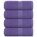 vidaXL Ręczniki, FROGN, 4 szt., fioletowe, 30x30 cm, 360 g/m²