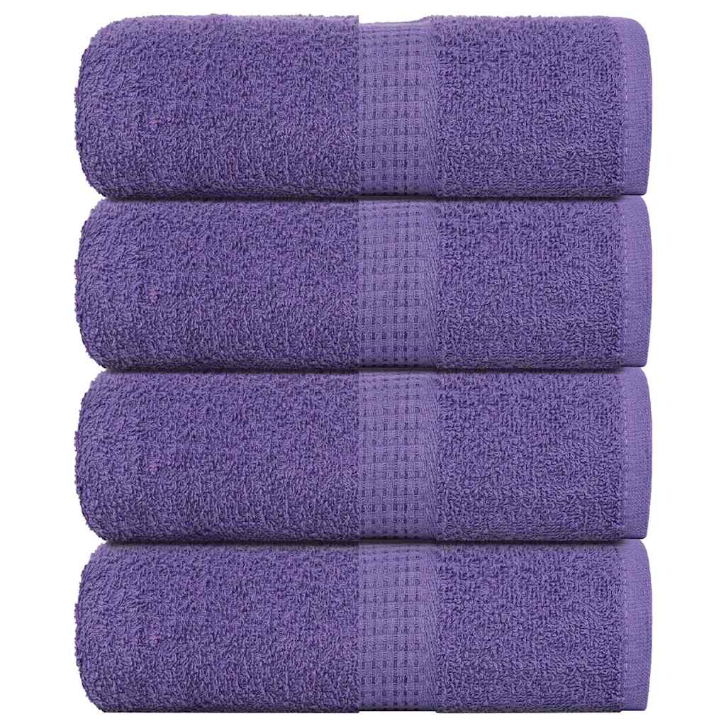 vidaXL Ręczniki, FROGN, 4 szt., fioletowe, 30x30 cm, 360 g/m²