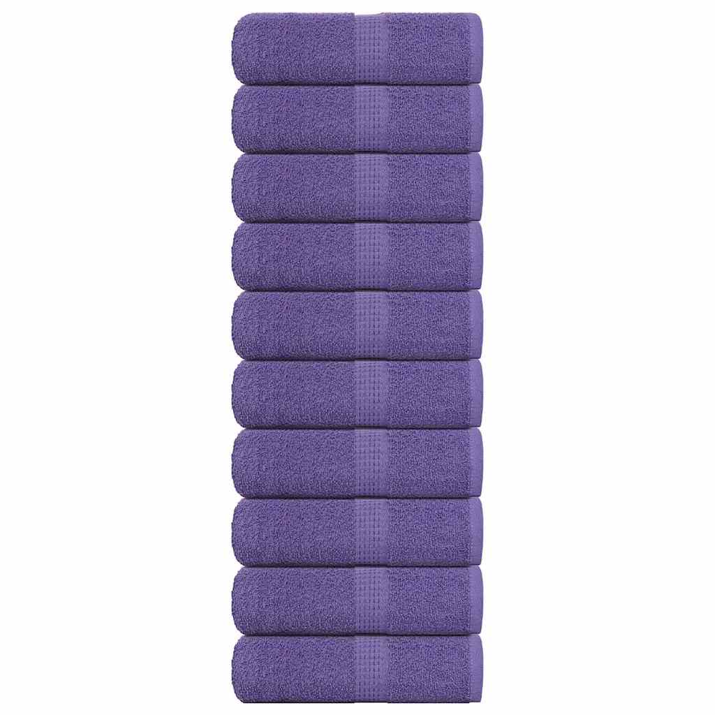 vidaXL Ręczniki, FROGN, 10 szt., fioletowe, 30x30 cm, 360 g/m²