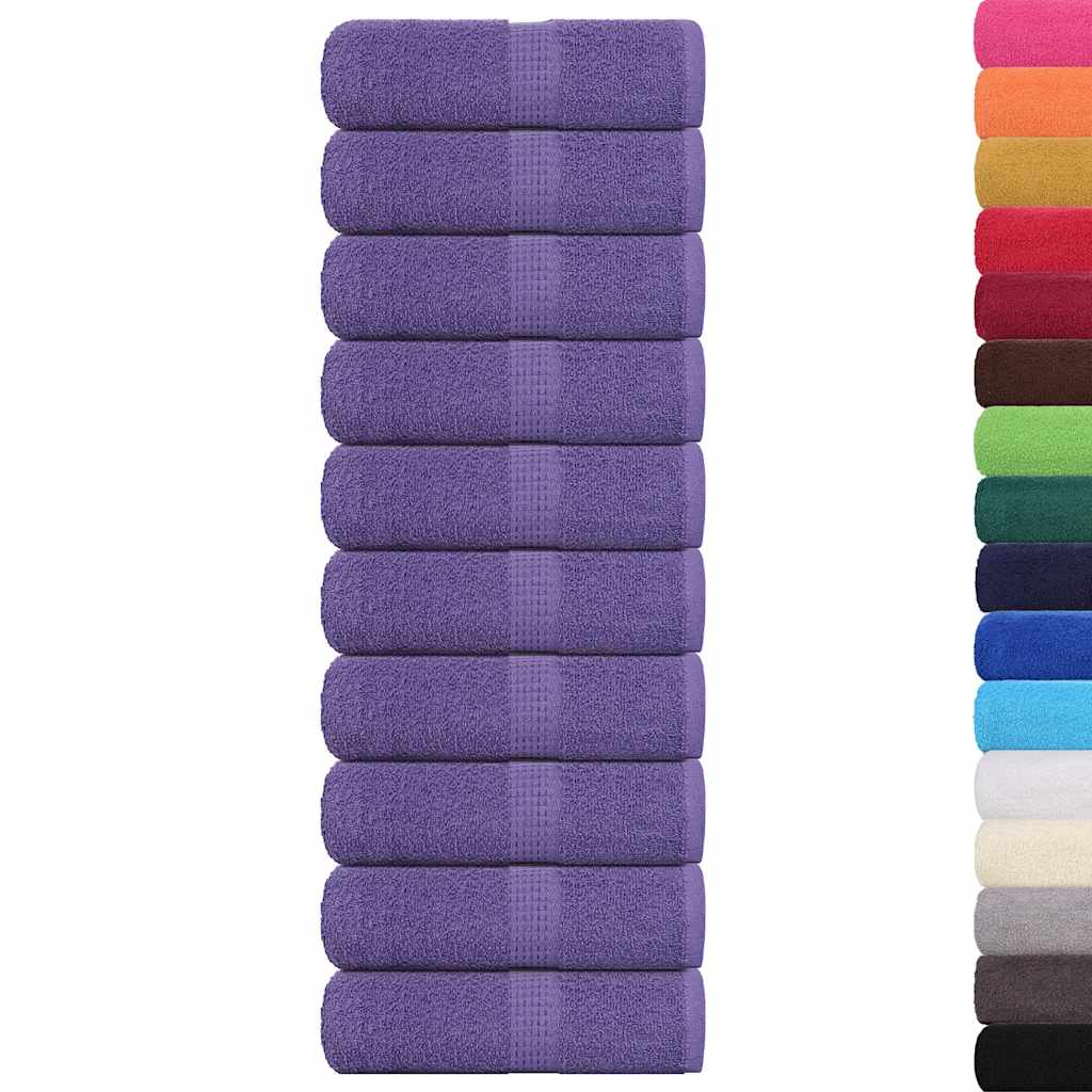 vidaXL Ręczniki, FROGN, 10 szt., fioletowe, 30x30 cm, 360 g/m²