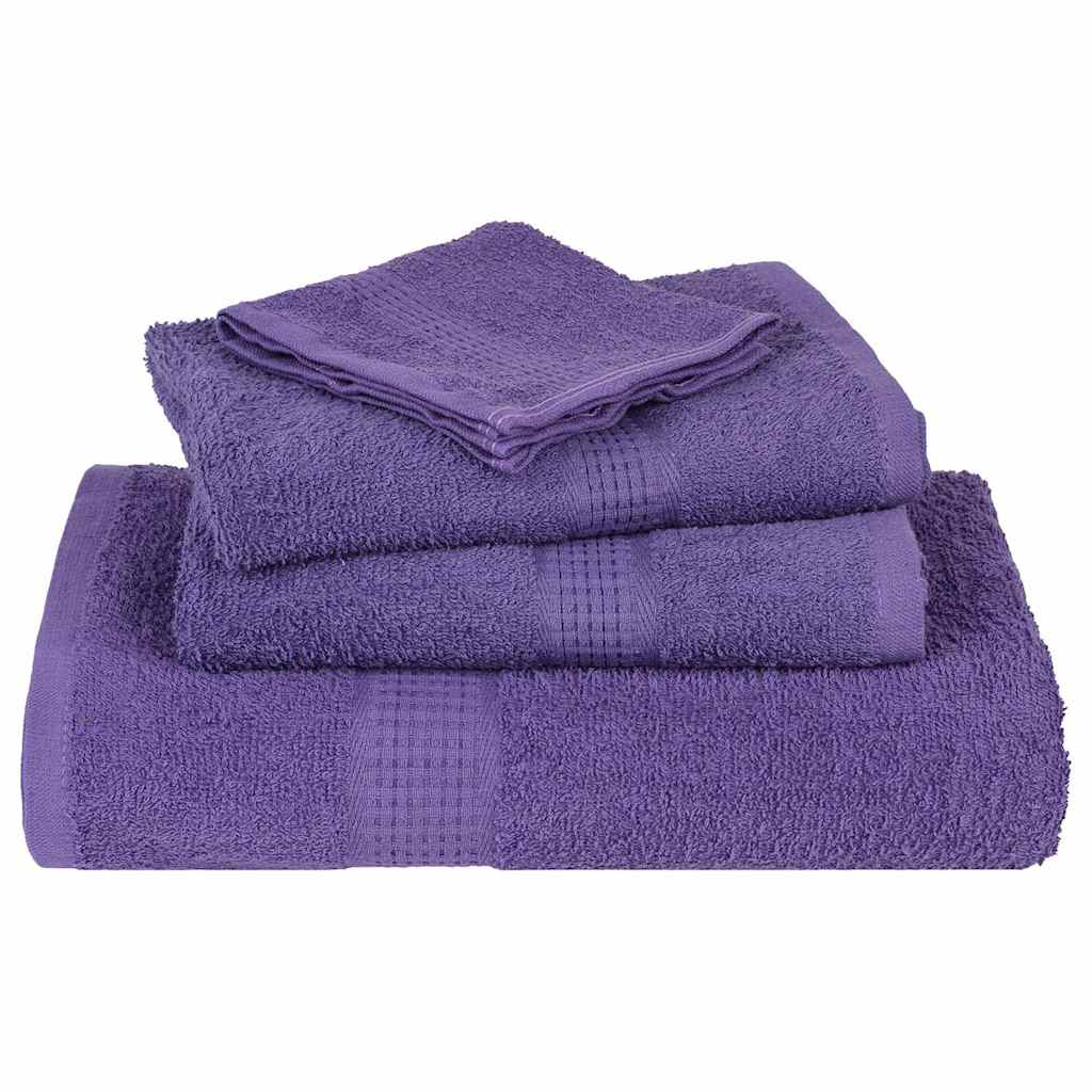 vidaXL Ręczniki, FROGN, 10 szt., fioletowe, 30x30 cm, 360 g/m²