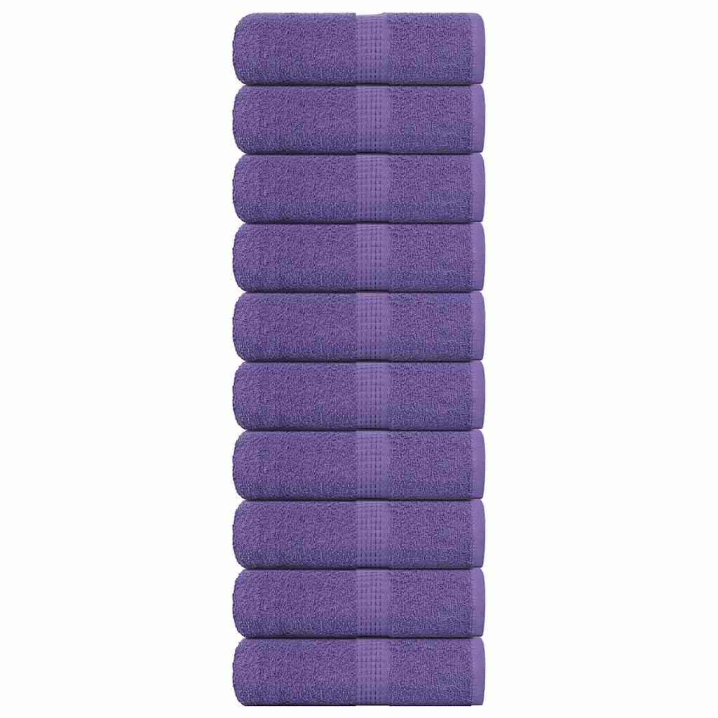 vidaXL Ręczniki gościnne FROGN 10 szt. Fioletowe 360 g/m²