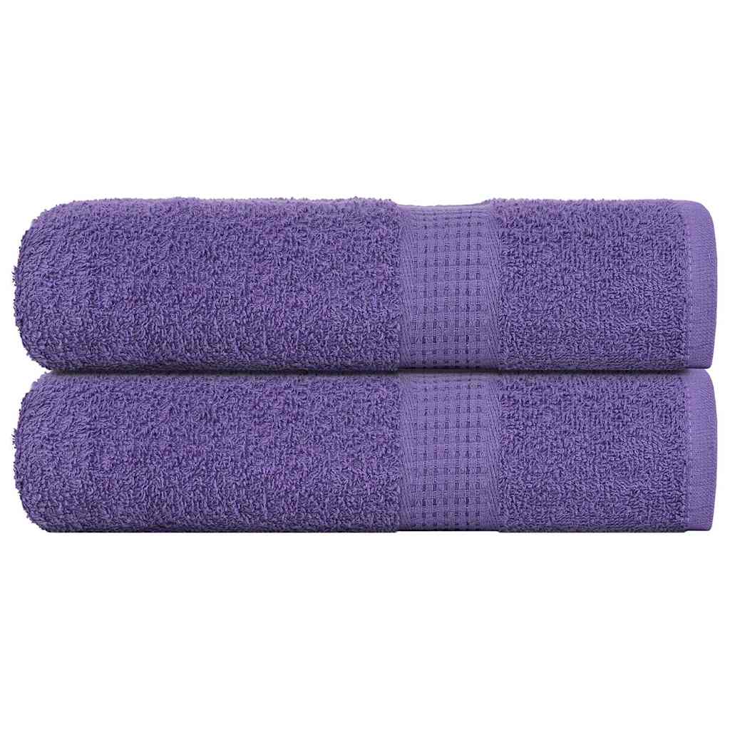 vidaXL Ręczniki do rąk FROGN 2 szt. Fioletowe 50x100 cm 360 g/m²