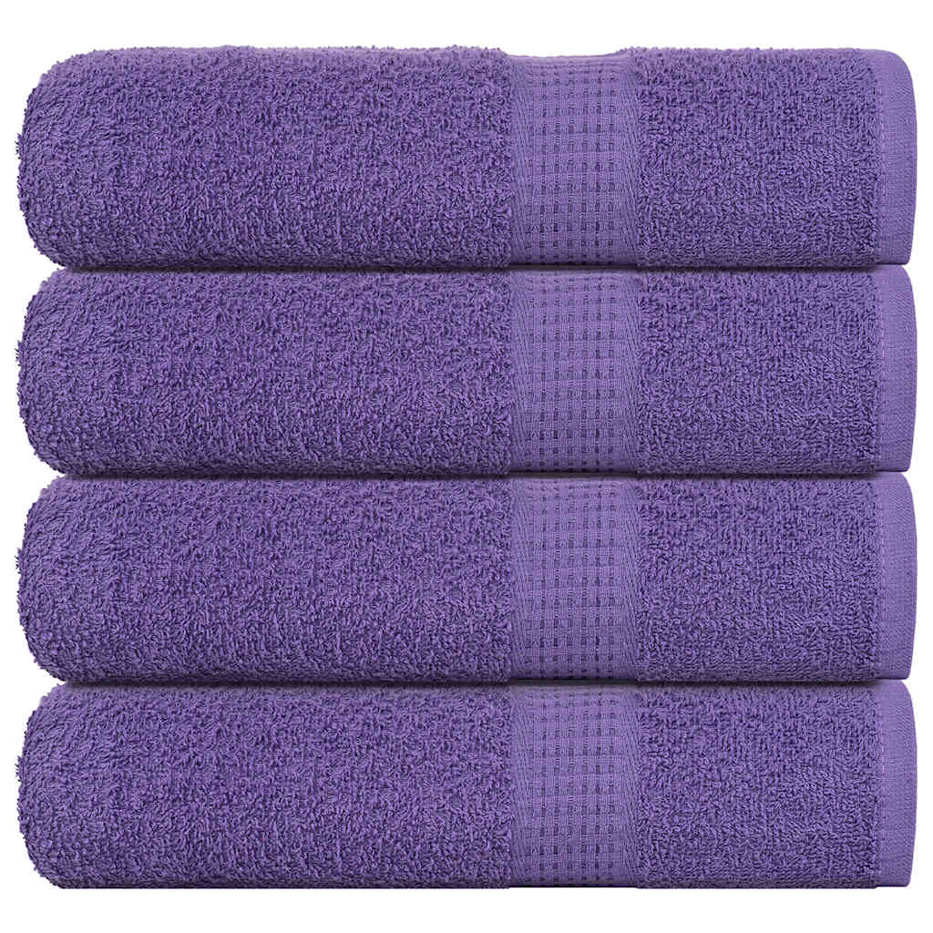 vidaXL Ręczniki do rąk FROGN 4 szt. Fioletowe 50x100 cm 360 g/m²