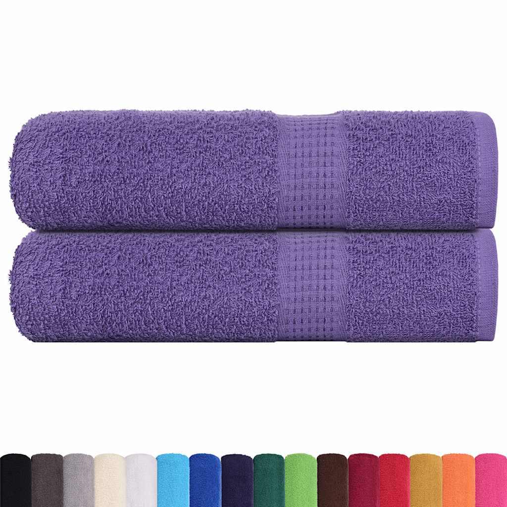 vidaXL Ręczniki kąpielowe, FROGN, 2 szt., fioletowy, 100x150 cm, 360 g/m²