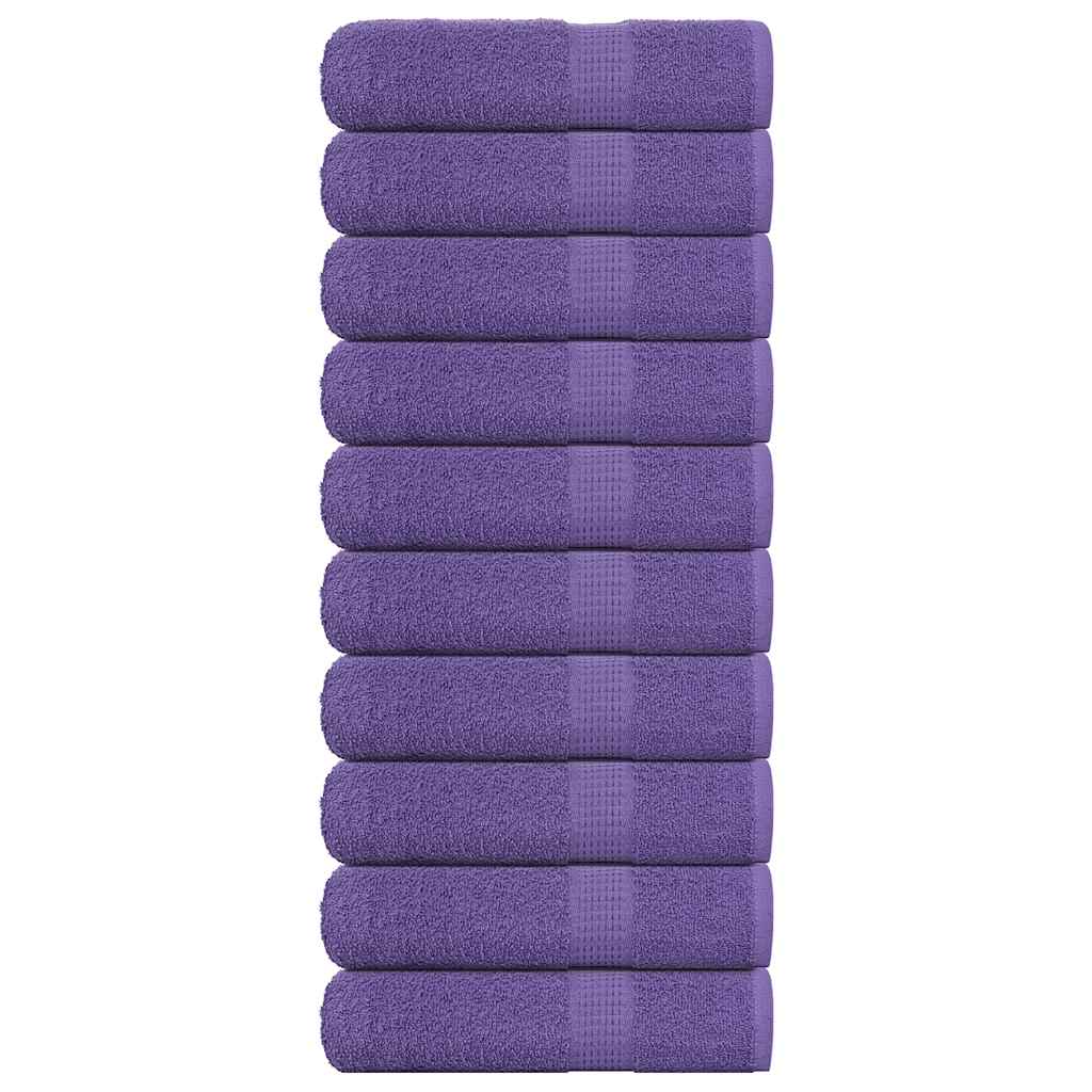 vidaXL Ręczniki kąpielowe, FROGN, 10 szt., fioletowy, 100x150 cm, 360 g/m²