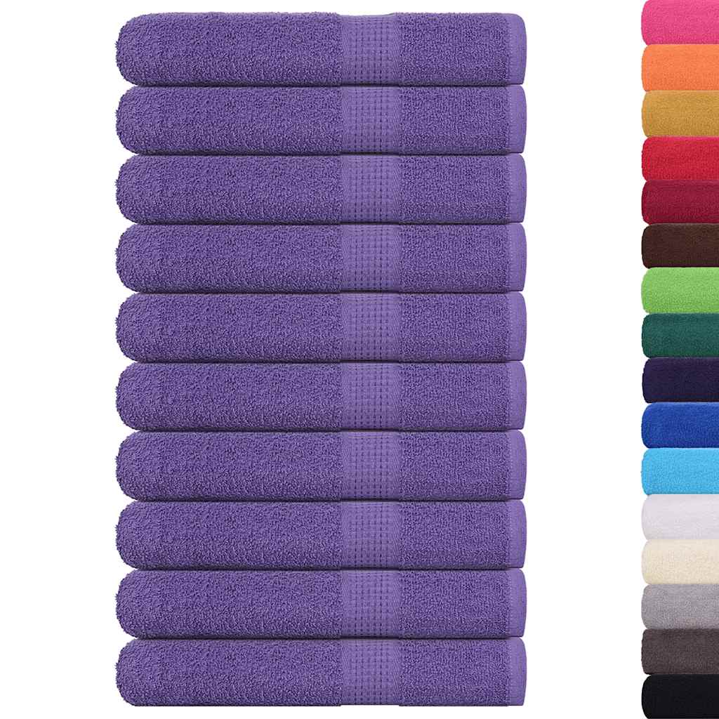 vidaXL Ręczniki do sauny, FROGN, 10 szt., fioletowy, 80x200 cm, 360 g/m²