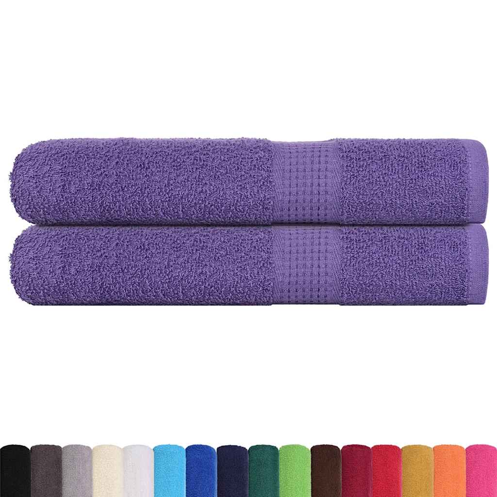 vidaXL Ręczniki, FROGN, 2 szt., fioletowy, 100x200 cm, 360 g/m²