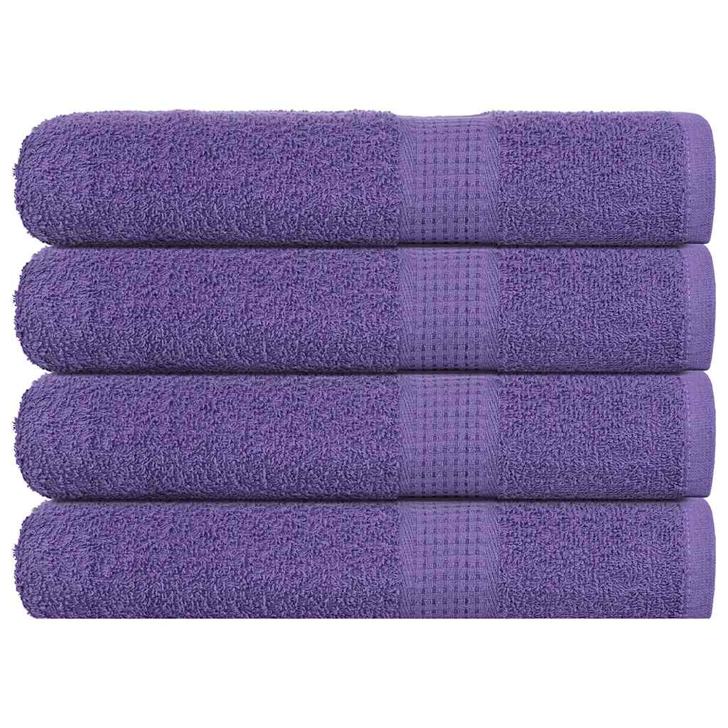 vidaXL Ręczniki, FROGN, 4 szt., fioletowy, 100x200 cm, 360 g/m²