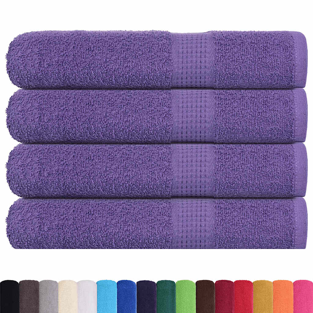 vidaXL Ręczniki, FROGN, 4 szt., fioletowy, 100x200 cm, 360 g/m²