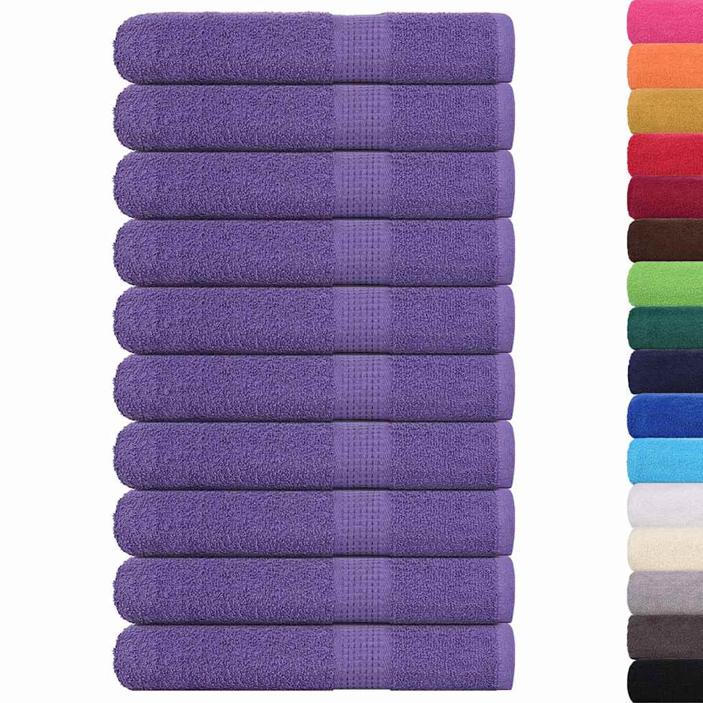 vidaXL Ręczniki, FROGN, 10 szt., fioletowy, 100x200 cm, 360 g/m²